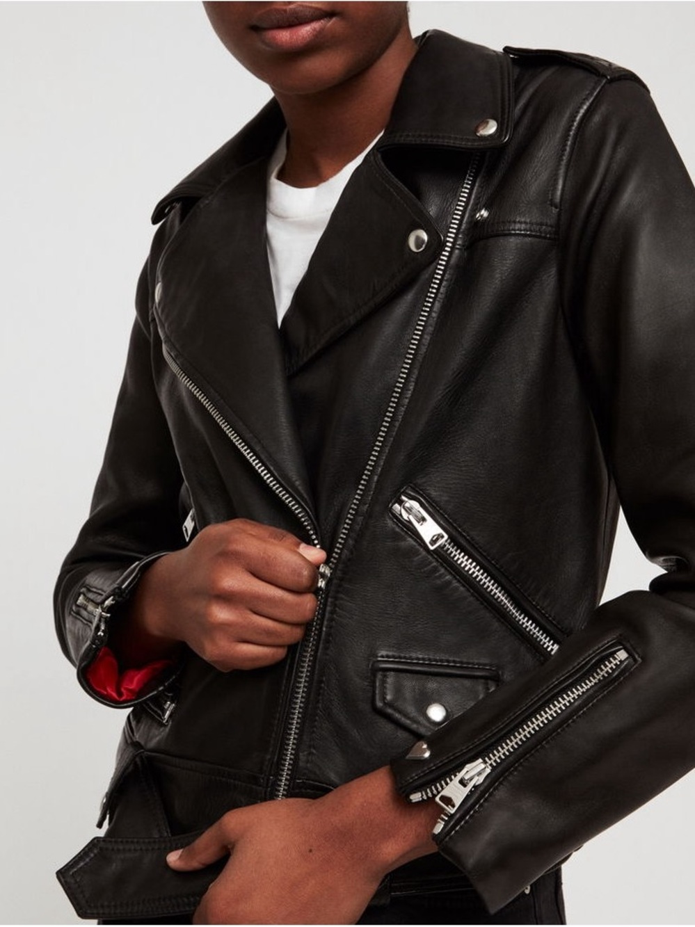 AllSaints Estae Limited Edition Hearts Leather Jacket NWOT